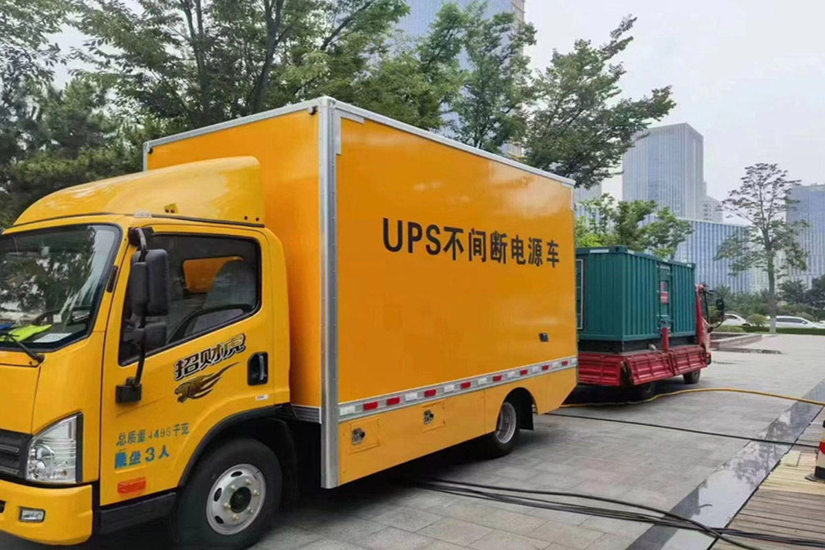石楼发电机租赁施工现场