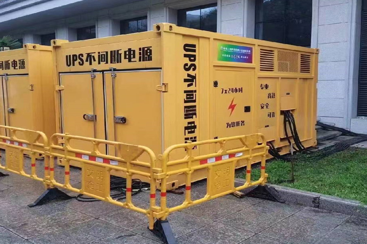 石楼发电机租赁施工现场